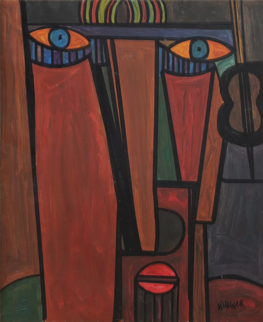 KJELL HOBJER. OLJA, på pannå, signerad. — Paintings — Kalmar Auktionsverk