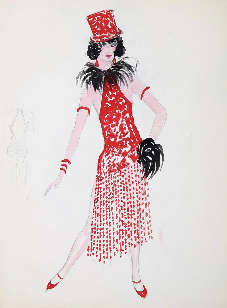 ALVAR GRANSTRÖM. TILLSKRIVEN. Dräktskisser, 20 st, från olika föreställningar, delvis daterade. — Drawings — Auktionshuset Kolonn