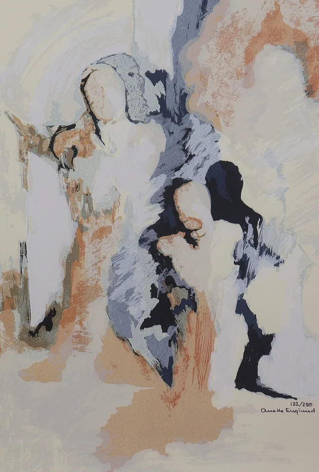 ANETTE ENGLUND. litografi, figurkomposition.