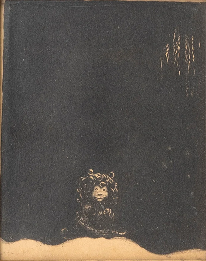 JOHN BAUER. "Humpe", litografi, nr: 2 ur serien "Troll". — Engravings & Prints — Auktionshuset Kolonn