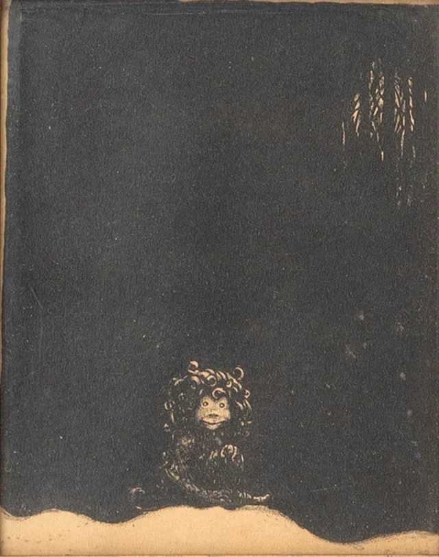 JOHN BAUER. "Humpe", litografi, nr: 2 ur serien "Troll".