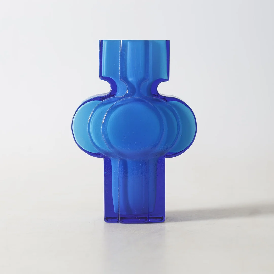 PO STRÖM. Vas, glas, signerad och daterad -70, Alsterfors Glasbruk. — Art glass — Gomér & Andersson Nyköping