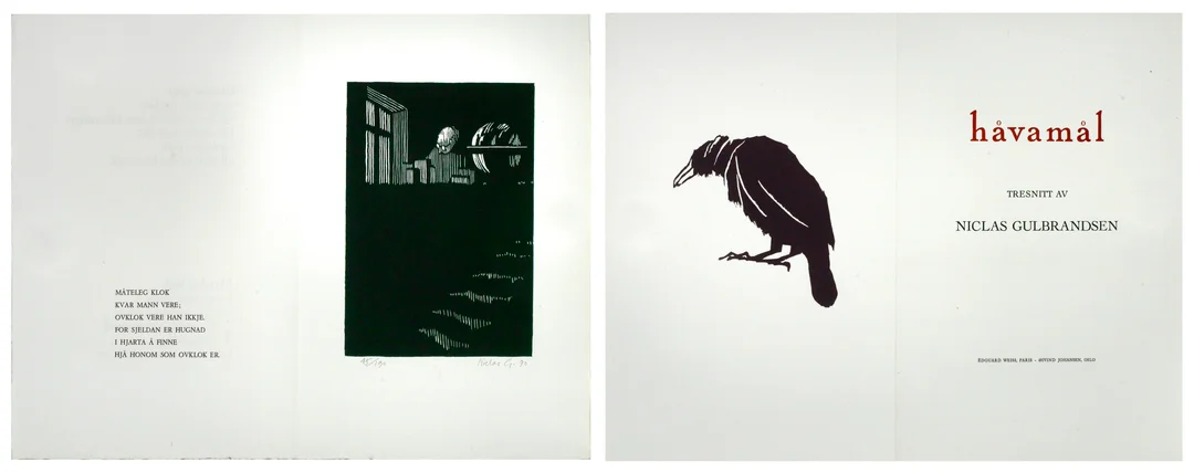 Gulbrandsen, Niclas — "Håvamål" 1990 — Kunst/Grafikk — Blomqvist