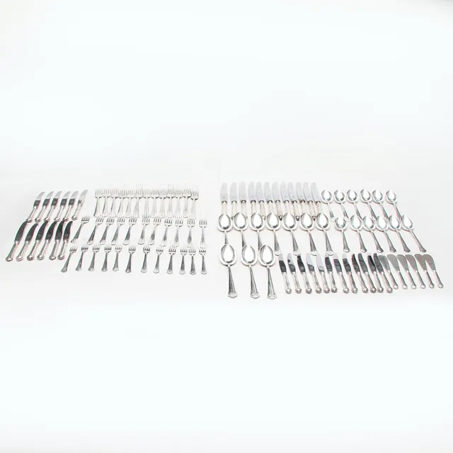 BESTICK, 90 delar, silver, Chippendale.
