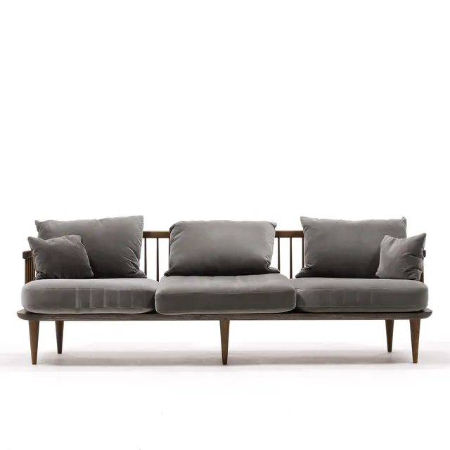Space Copenhagen for &Tradition. Two-seater sofa model Fly SC3, smoked oak