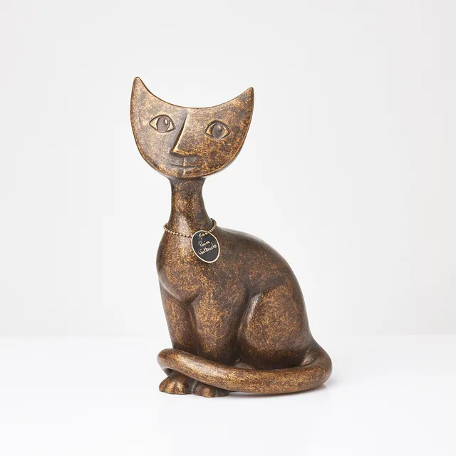 ROSINA WACHTMEISTER. skulptur, Goebel, patinerad metall, i form av katt, samtida tillverkning.
