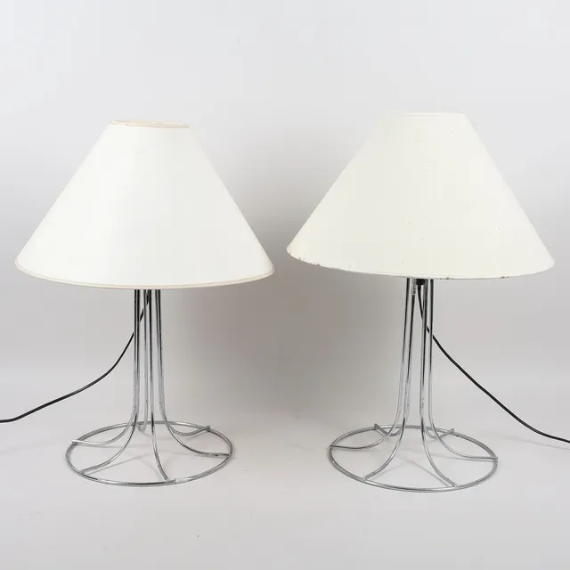 BENT BOYSEN. Bordslampor, ett par, krom, "Ackord", IKEA Sweden, 1980-tal.
