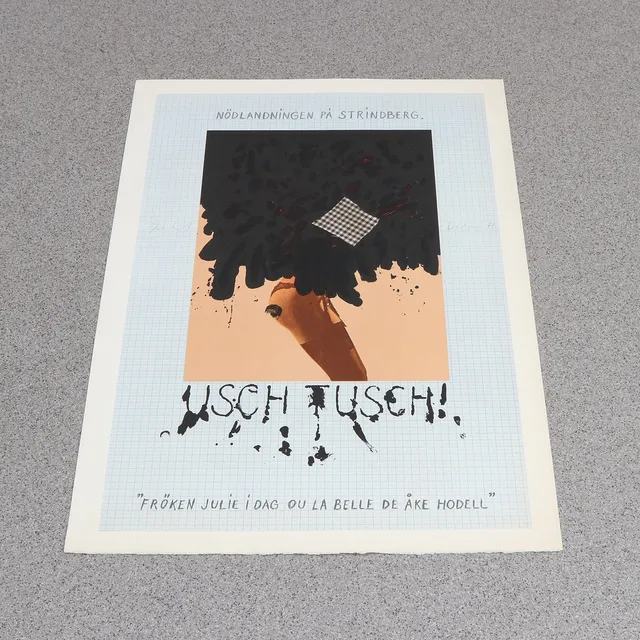 ERIK DIETMAN. Serigrafi, 99/165. "Nödlandningen på Strindberg". Signerad.