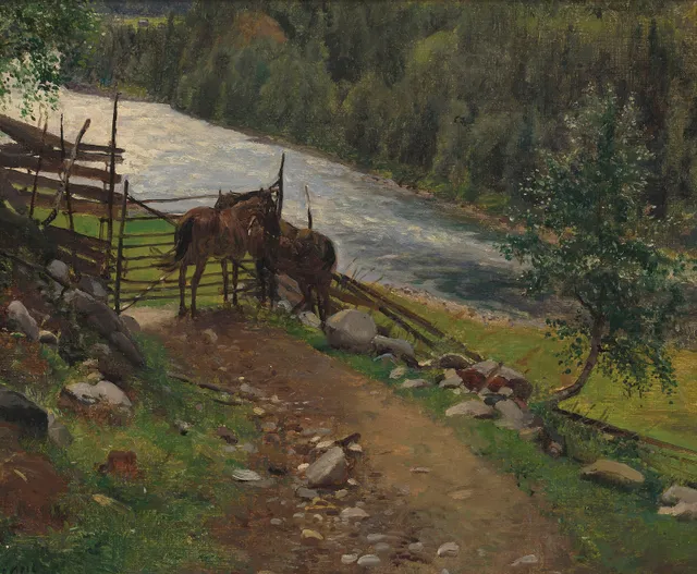 Arbo, Peter Nicolai — "Skjønne - Numedal" 1883