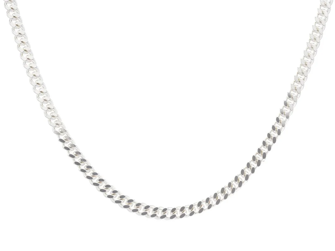 KEDJA, sterlingsilver, pansarlänk, bredd 4,9 mm, längd 50 cm, vikt 32,1 g. — Smycken/Halskedja — Kaplans