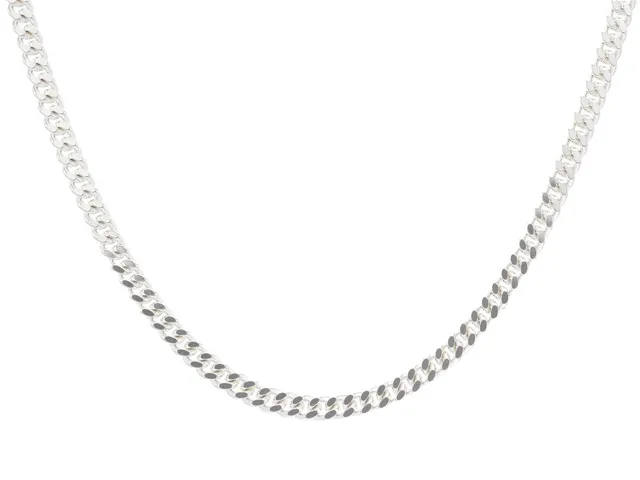 KEDJA, sterlingsilver, pansarlänk, bredd 4,9 mm, längd 50 cm, vikt 32,1 g.