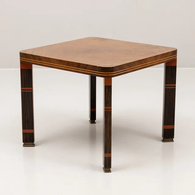 ERNST KÜHN. Soffbord, blandade träslag bland annat jakaranda, Danmark, 1930-tal.