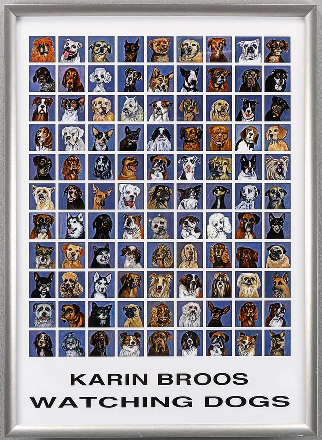 KARIN BROOS. Affisch, "Watching Dogs".