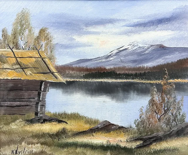 KURT NYSTRÖM. OLJA PÅ DUK. signerad.