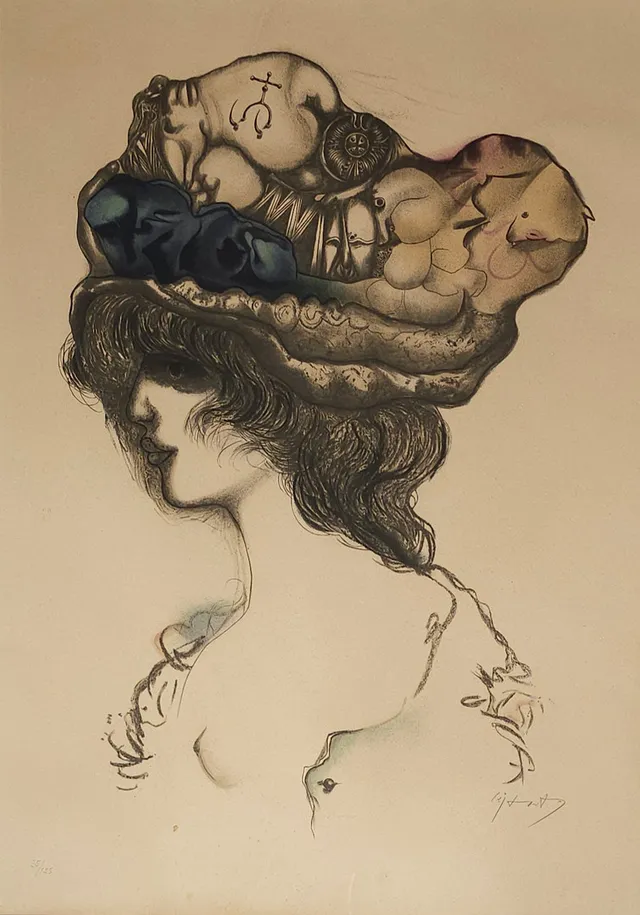 MODEST CUIXART. BUSTO FEMENINO. LITOGRAFÍA SOBRE PAPEL FIRMADA Y NUMERADA A LÁPIZ 35/125.