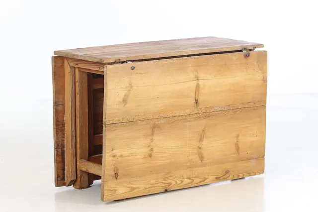 Swedish knock-down table / folding table made of pine wood 19th century.