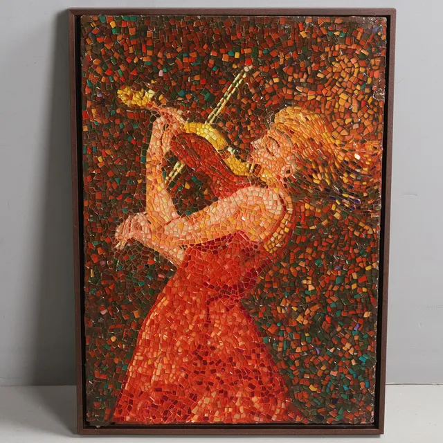 SHANO MAJEED. GLASMOSAIKKONSTVERK," The Mirror of Music".