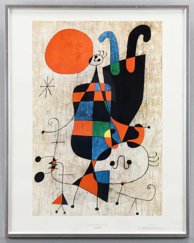 JOAN MIRO. EFTER. "People and Dog in the Sun".