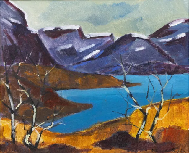 STYRBJÖRN LEANDER-ENGSTRÖM (1942-1979). Mot Norge, olja på duk, signerad.