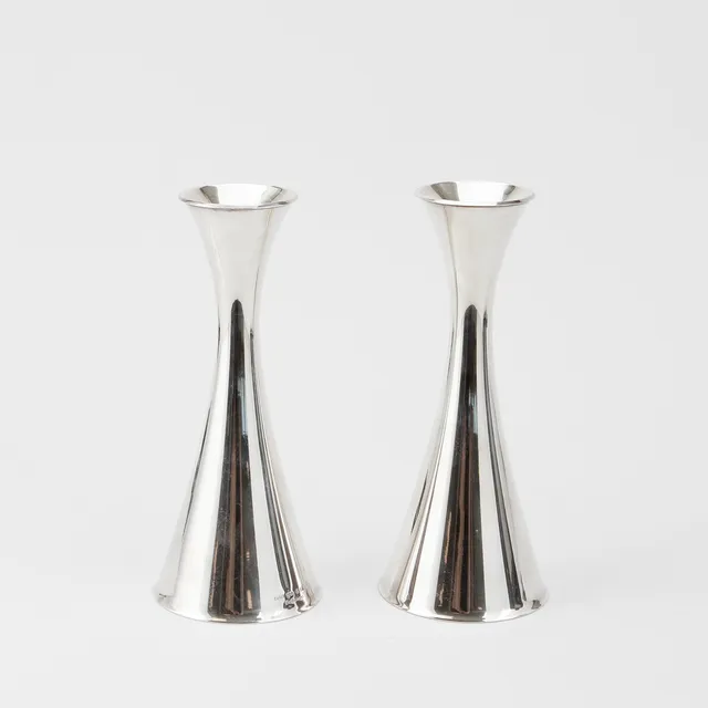 AINAR AXELSSON. Ljusstakar, ett par, silver, GAB, 1956.