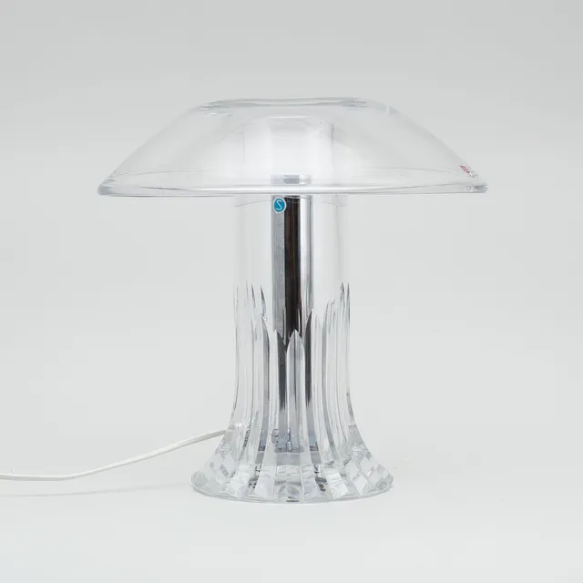 OWE ELVÉN. Bordslampa, glas, Orrefors.
