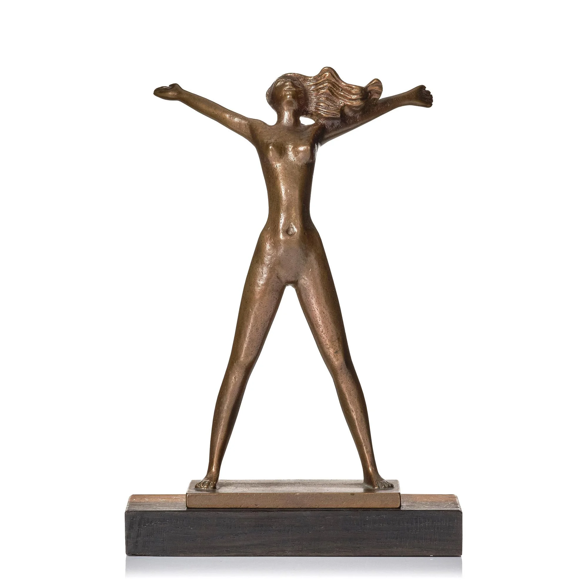 Stig Blomberg, skulptur, "Fritidsflickan", Ystad Brons. — Bukowskis
