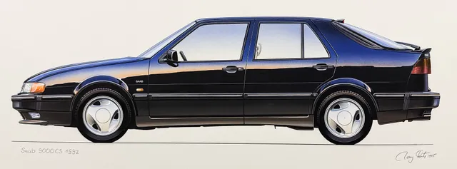 RONY LUTZ. SAAB. Original. SAAB 9000 CS. Black.
