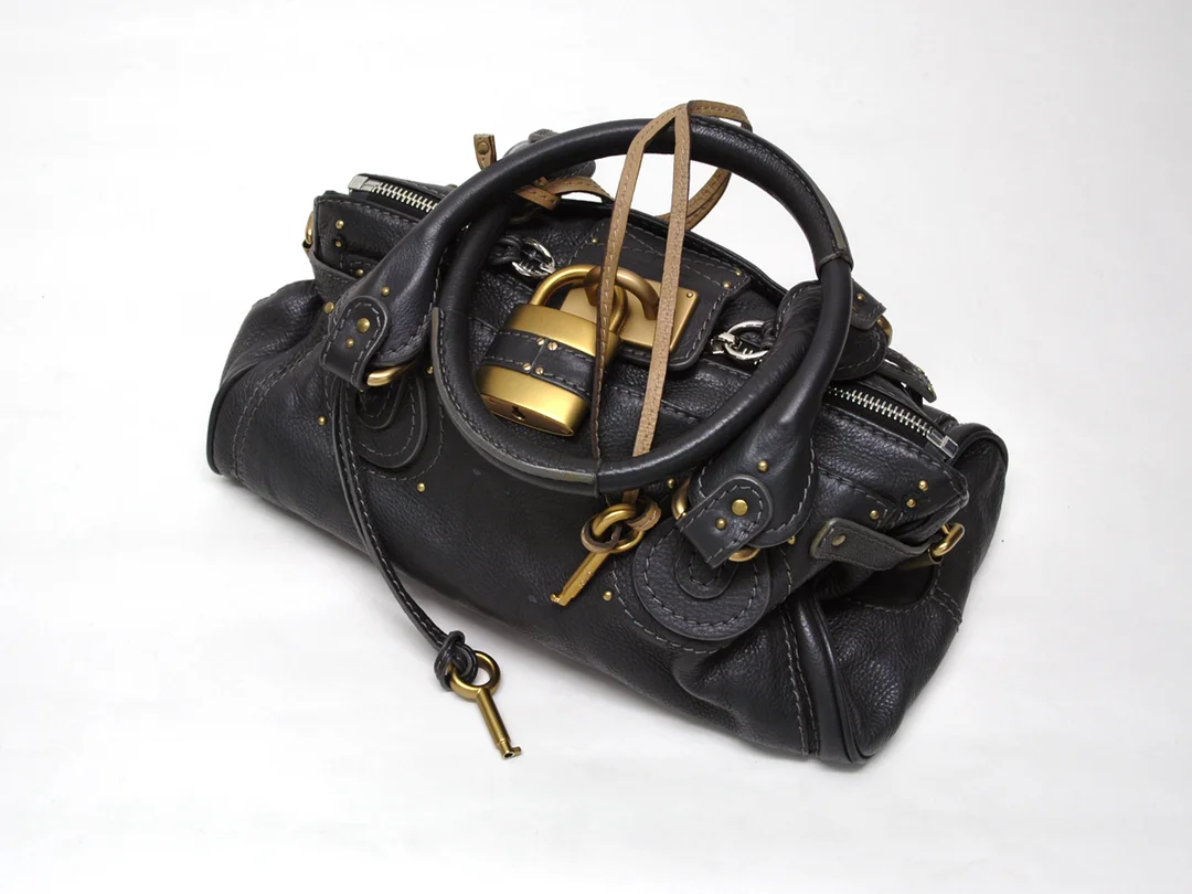 VÄSKA, CHLOÉ, gråblå, läder, 35x18x19 cm, ca 2007 — Accessoarer/Väskor — Kaplans