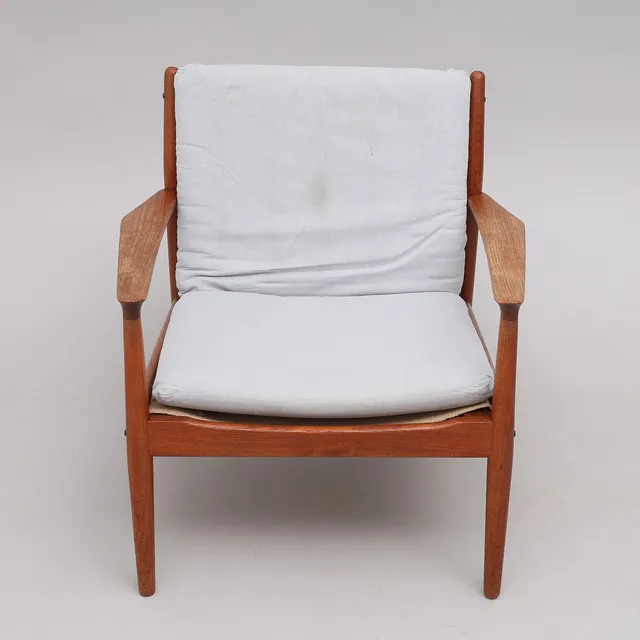 GRETE JALK. FÅTÖLJ, TEAK, GLOSTRUP MÖBELFABRIK, OMKRING 1900-TALETS MITT.