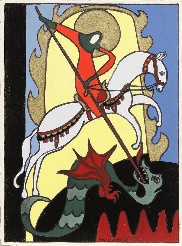 FRANCOIS PIERRE PORTIN (1935-2021). Sankt Göran och Draken.