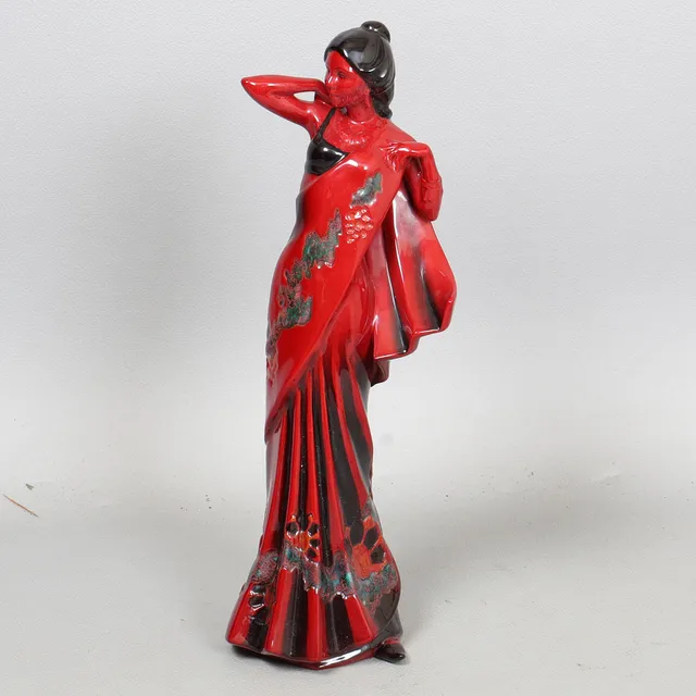 PAULINE PARSONS FOR ROYAL DOULTON, A FLAMBÉ LIMITED EDITION FIGURE OF EASTERN GRACE HN3683.