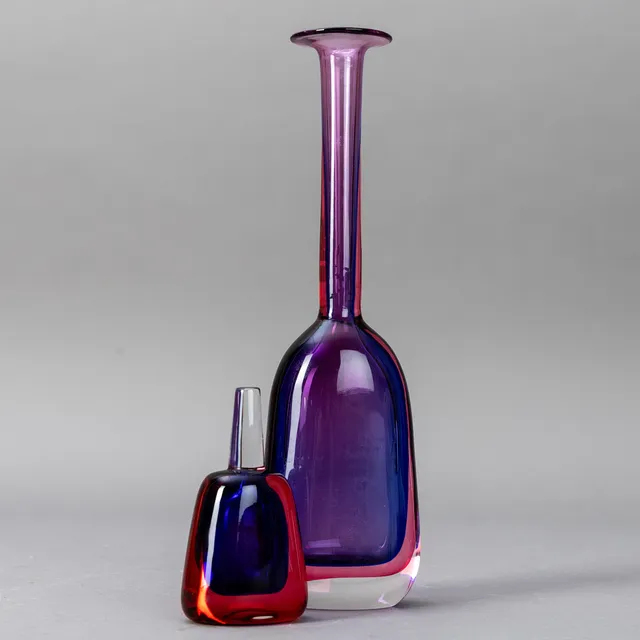ARCHIMEDE SEGUSO. Murano Glas Karaffe, Italien, 20.Jh.