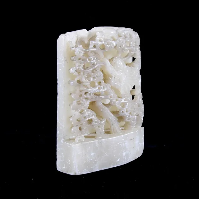 SKULPTUR, soapstone, Kina, 1800-tal.