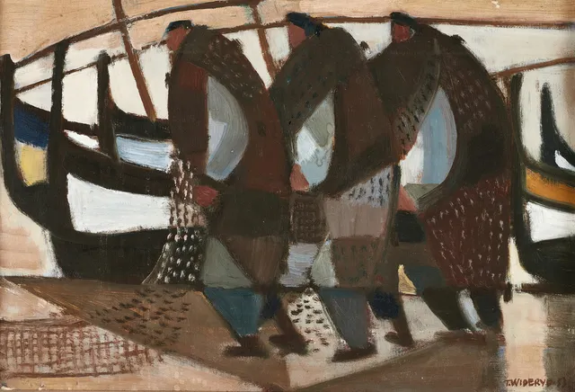 TORE WIDERYD (1908-1992) "Fiskare", signerad och daterad T. Wideryd -53, olja på duk.