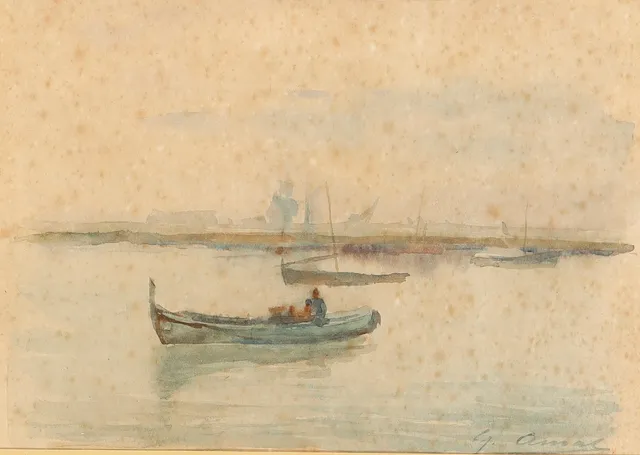 GABRIEL AMAT (1899-1984). Marina.