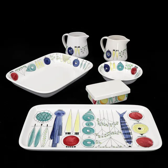 MARIANNE WESTMAN. Servisdelar, 6 st, "Picknick", Rörstrand.