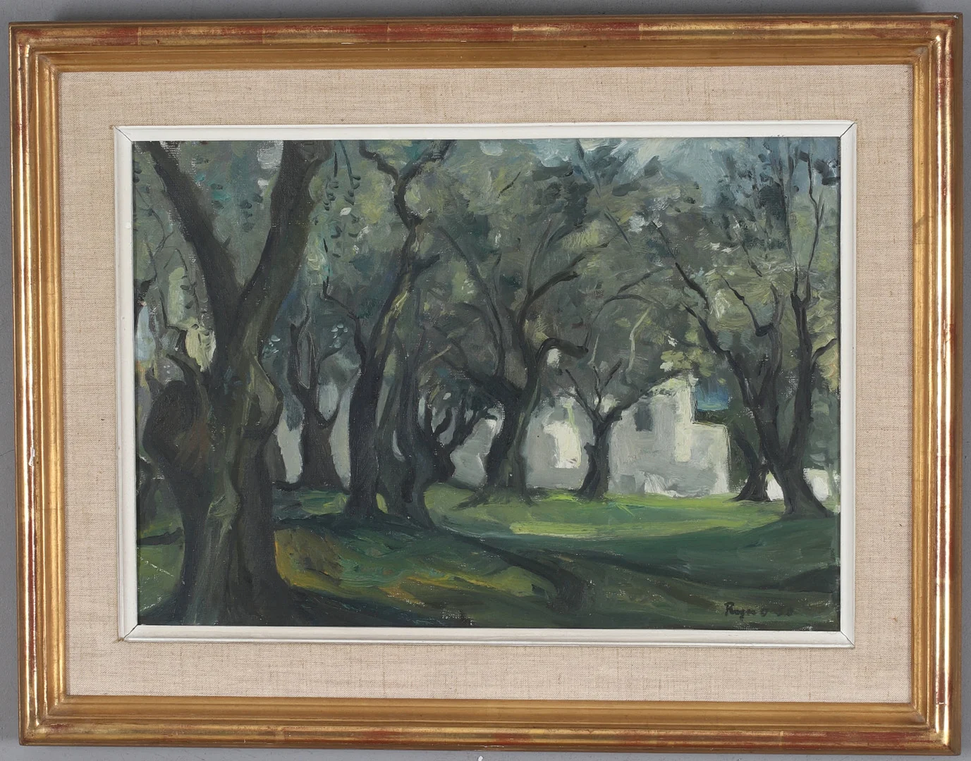RYNO FRIBERG. "Olivdungen", olja på duk, signerad. — Paintings — Stadsauktion Sundsvall