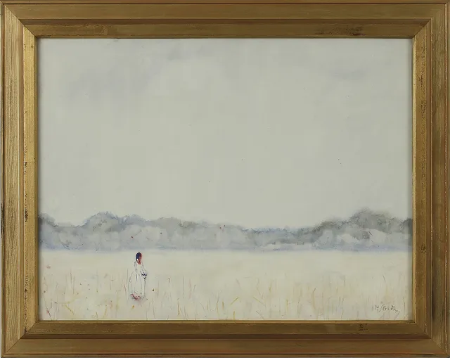HANS STRIDH. Akvarell, signerad.