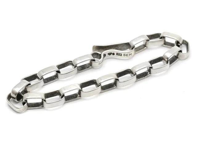 ARMBAND, silver, fantasilänk, Högberg, Göteborg 1973, längd 22 cm, vikt 29 g.