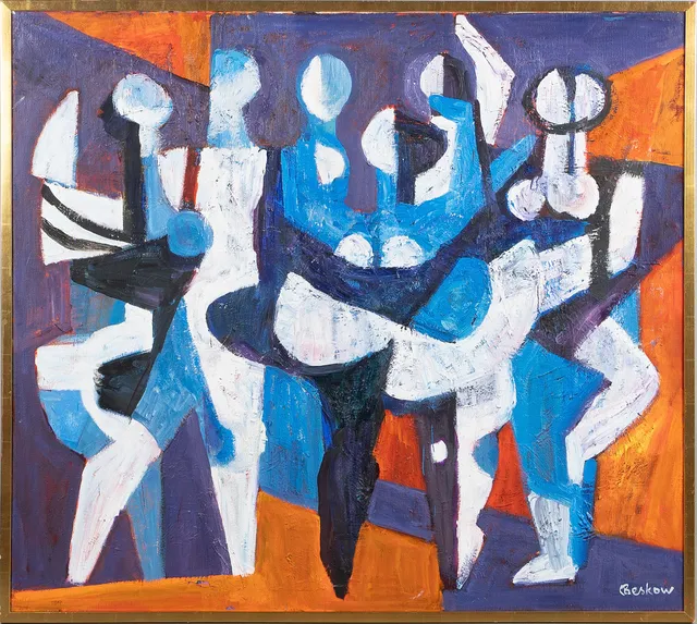 BO BESKOW. "Dancers", olja på duk, signerad.
