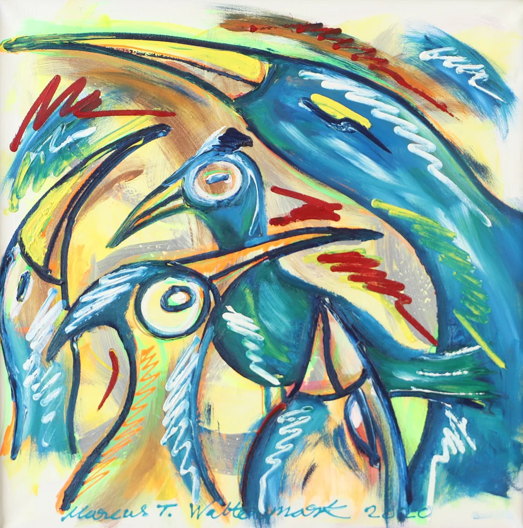 MARCUS WALTERMARK. "United friendship", olja på duk, signerad 2020. — Paintings — Helsingborgs Auktionskammare