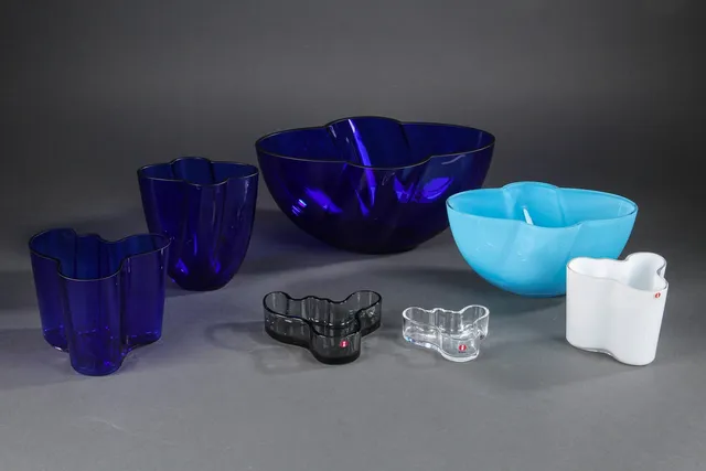 Alvar Aalto og Anja Kjær samling vaser af glas(7)