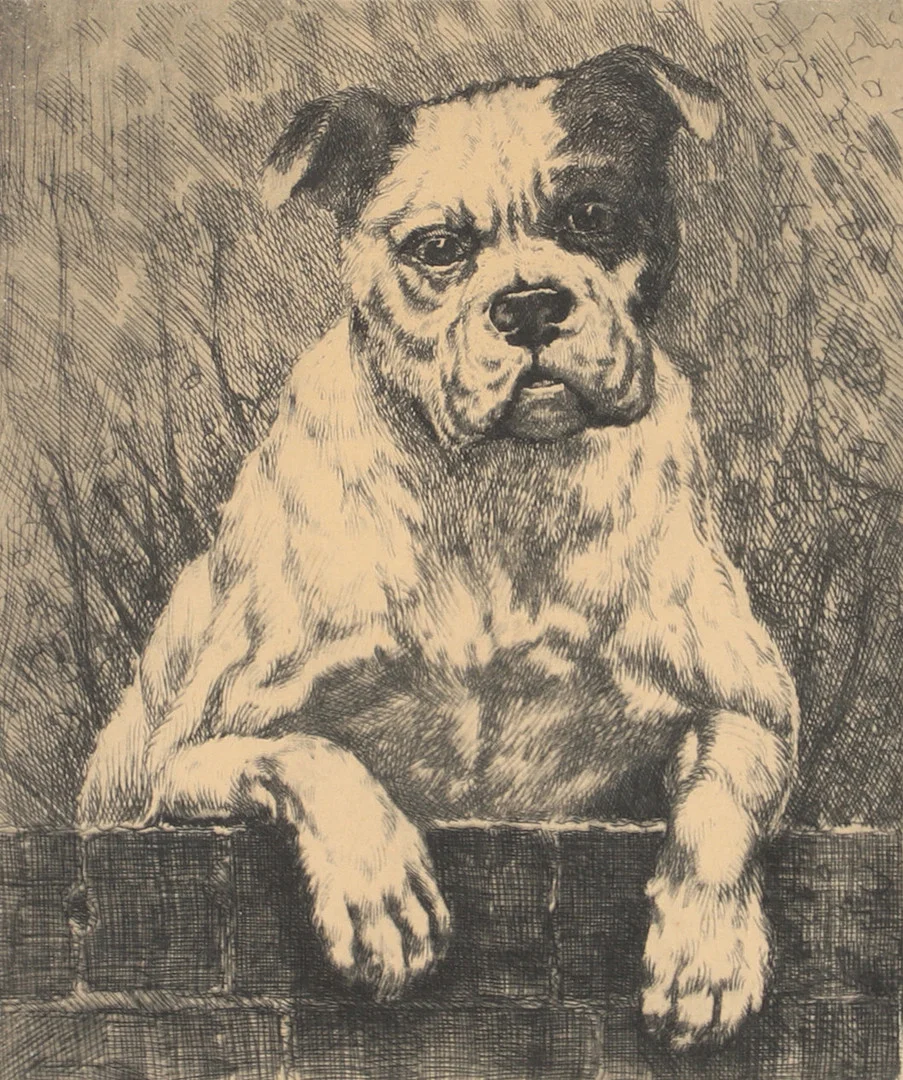 AXEL TALLBERG. "Min manne", etsning, A. Tallberg. — Engravings & Prints — Helsingborgs Auktionskammare