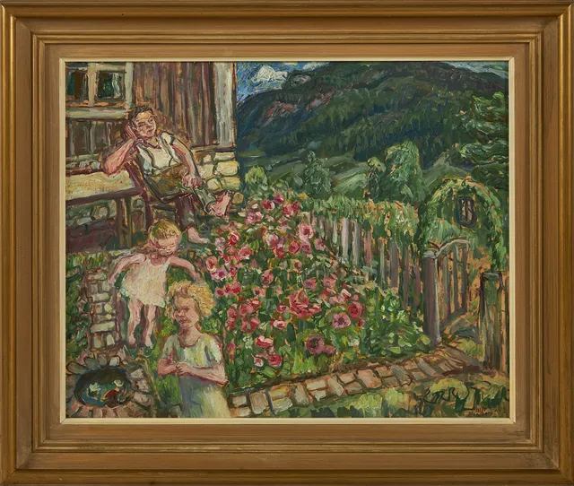 OLLE NORDBERG. olja på pannå, signerad Olle Nordberg, daterad - 48.