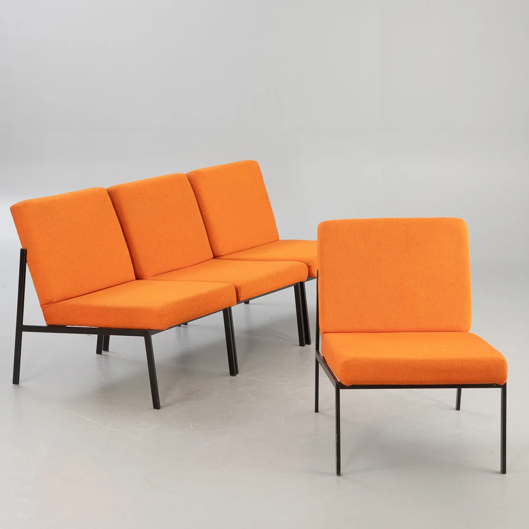4 Modul-Sessel, wohl Deutschland, 1960-1970er Jahre (4). — Armchairs & Chairs — Stockholms Auktionsverk Hamburg