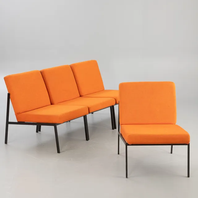 4 Modul-Sessel, wohl Deutschland, 1960-1970er Jahre (4).