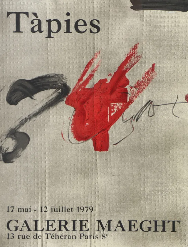 ANTONI TÁPIES. Galleriaffisch, Galerie Maeght.