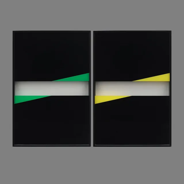 ERIC LENNARTH. Geometriska kompositioner, serigrafier på plexiglas, 2 st, osignerade.
