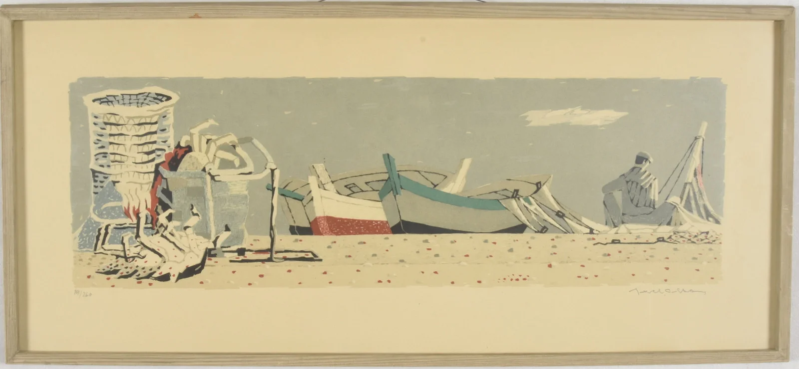 AXEL OLSON. Färglitografi. — Engravings & Prints — Halmstads Auktionskammare