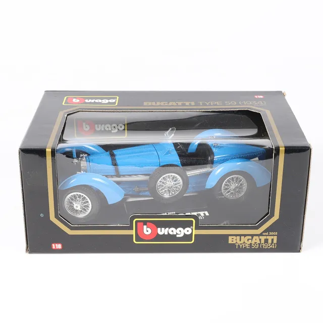 MODELLBIL, "Bugatti type 59 1934", Burago, Italien, Skala 1/18.